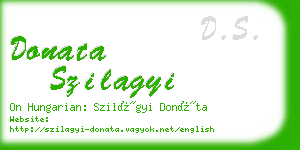 donata szilagyi business card